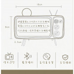 把手機變電視看教學影片．追劇通通行【懶人專利】手機桌面支架復古電視收音機可愛創意藍芽音箱/懶人支架/手機支架/數碼相框